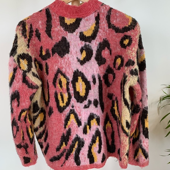 Animal Print Mockneck Sweater - Picture 2 of 9